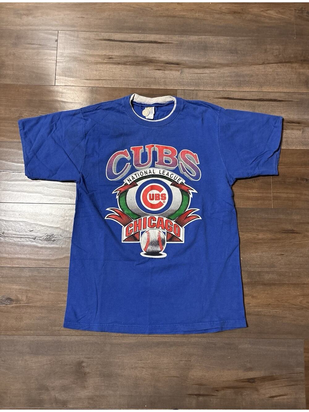 Vintage Chicago Cubs Competitor Double T-shirt Large Blue Red Made In USA 90s